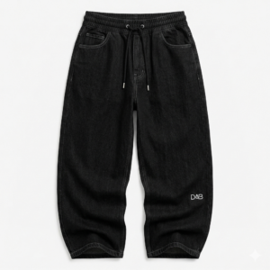 DAB India Premium Black Baggy Jeans – Relaxed Fit Streetwear Denim
